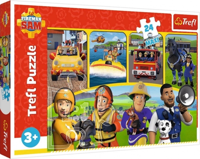 Puzzle 24 MAXI Požiarnik SAM a priatelia Trefl
