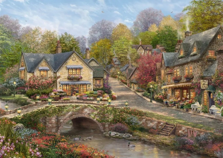 Schmidt puzzle Leto v Cobblestone Village 2000 dielikov