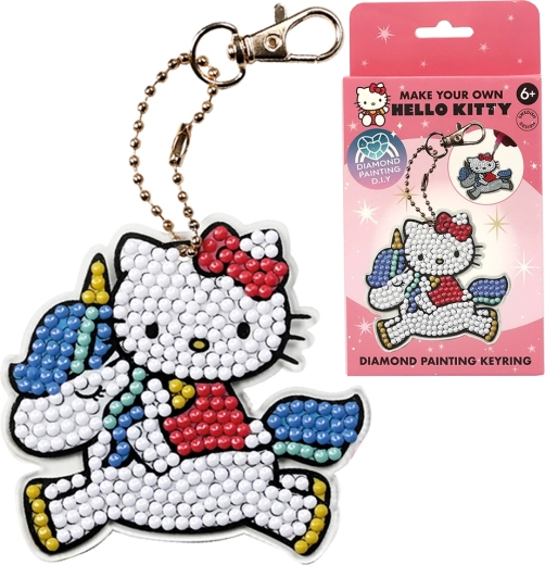 Hello Kitty diamantové maľovanie podľa čísel – prívesok na kľúče pre deti