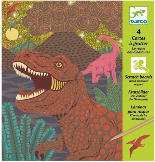 Škrabacie obrázky Dinosaury od DJECO