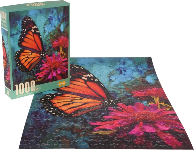 Puzzle 1000 dielikov – farebný motýľ