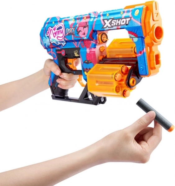 X-Shot Skins Dread Poppy Playtime – detský penový blaster na 12 šípok