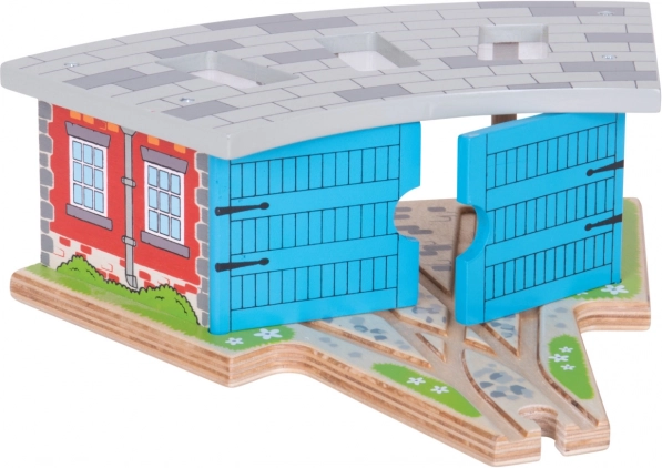 Bigjigs Rail trojité depo s dverami pre drevené vláčikodráhy