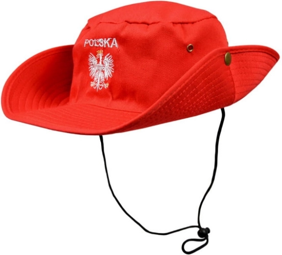 Kovbojský klobúk v farbách Poľska bielo‑červený