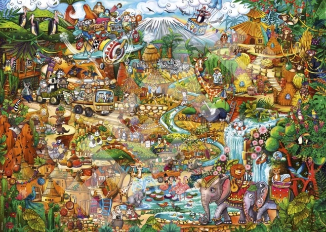 Puzzle 2000 dielikov Exotické safari