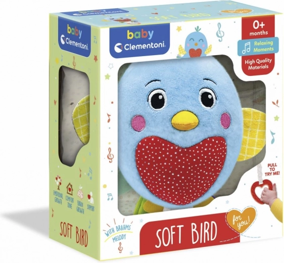 Plyšový vtáčik s Brahmsovou uspávankou od Clementoni