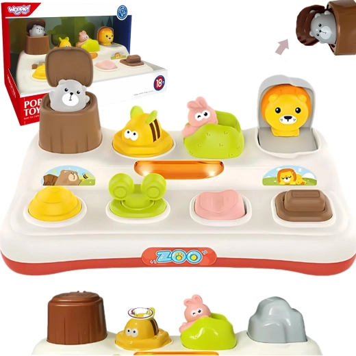 Detská edukačná hračka Woopie - Zvieratká ZOO Pop Up
