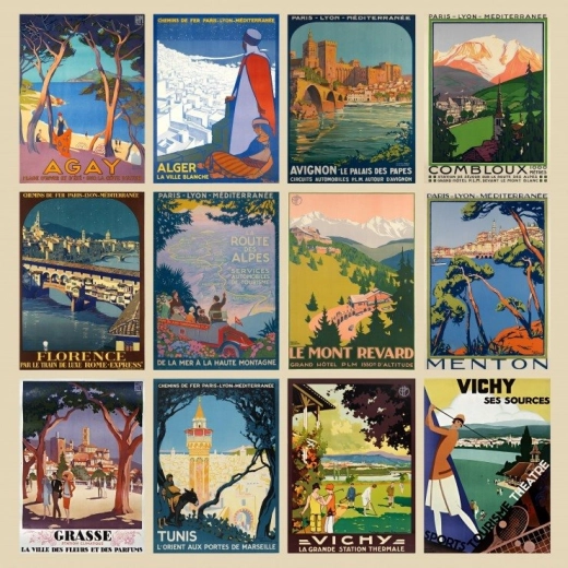 Grafika štvorcové puzzle Plagáty Rogera Brodersa 1000 dielikov