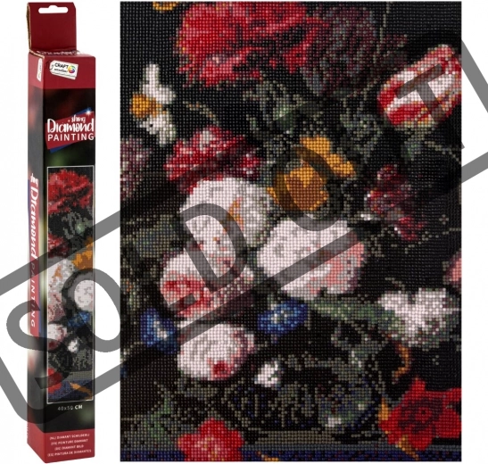 Diamantové maľovanie kvety 40 × 50 cm