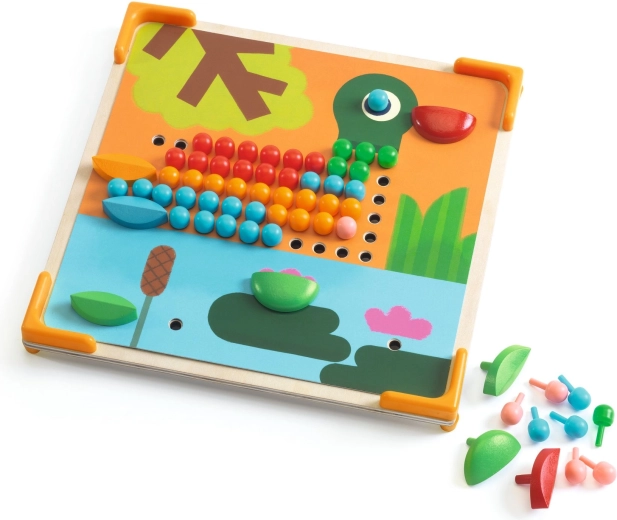 Veľké farebné kolíčky a polgule