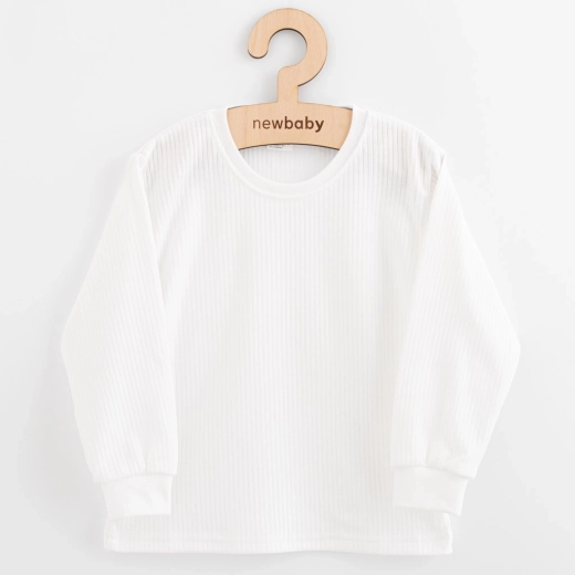 Detské bavlnené tričko s dlhým rukávom New Baby Kindergarten biele