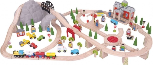 Bigjigs Rail Drevená vláčikodráha horská cesta 112 dielov