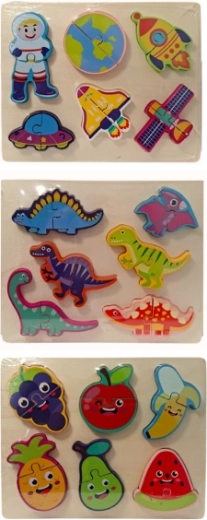 Drevené puzzle pre deti so zvieratkami a nástrojmi