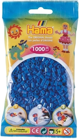 Hama midi zažehlovacie korálky 1000 ks tmavomodré