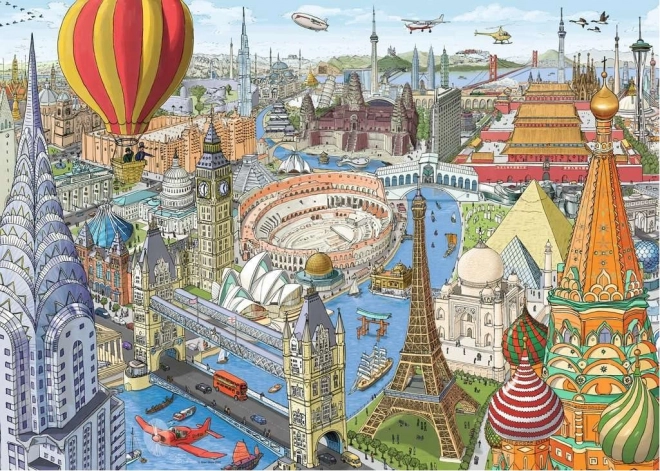 Puzzle Cesta okolo sveta za 80 dní 1000 dielikov