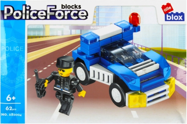 Rýchle policajné auto na kolesách