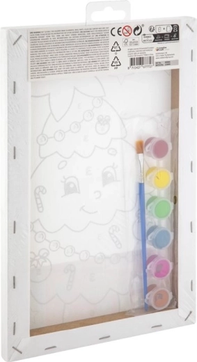 Grafix maľovanie podľa čísel – vianočný stromček, plátno na ráme 19,5 × 29,7 cm