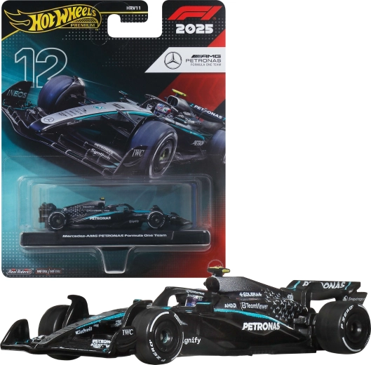 Hot Wheels Premium Formula 1 monopost 2025 Mercedes-AMG PETRONAS #12 Kimi Antonelli