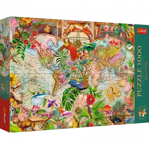 Trefl puzzle Tea Time: Antická mapa sveta 1000 dielikov