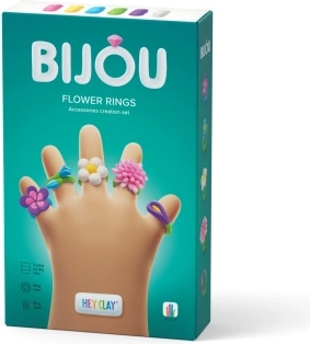 HEY CLAY Bijou kvetinové prstienky – kreatívna sada z modelovacej hmoty