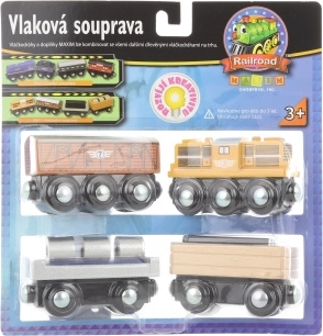 Súprava nákladného vlaku s dieselovou lokomotívou