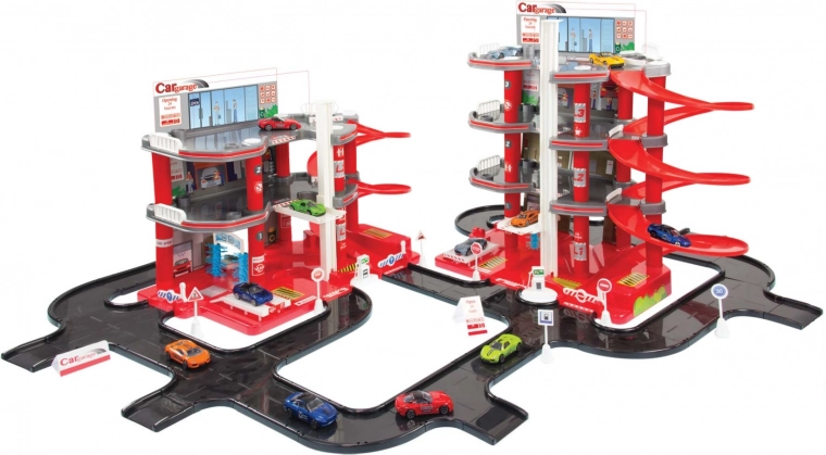 Mochtoys mega garáže – parkovací set s cestou
