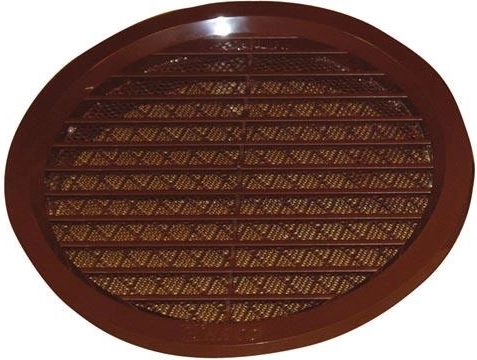 Vetracia mriežka so sieťovinou, priemer 140 mm, hnedá