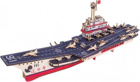 Woodcraft drevené 3D puzzle lietadlová loď Liaoning