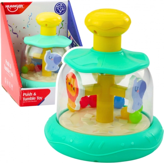 Hračka Báček Kolotoč so Zvieratkami a Guľkami Zelená