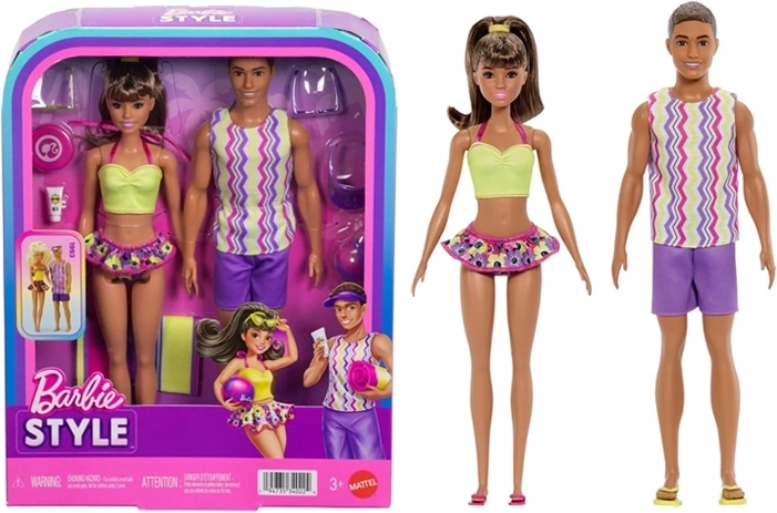 Barbie Barbie a Ken – plážová sada bábik s doplnkami