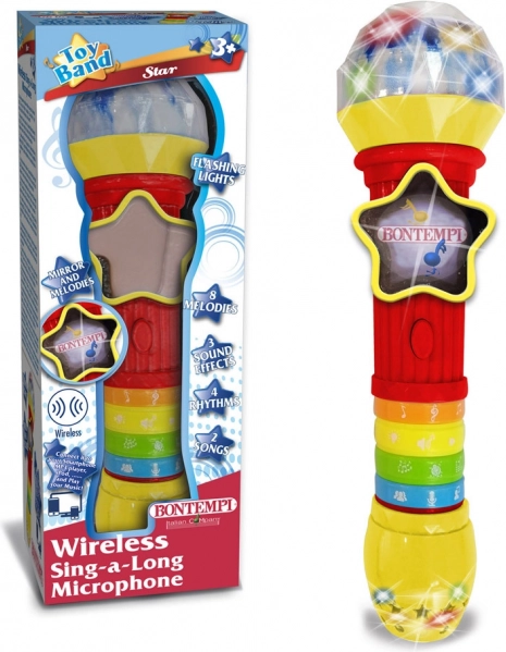 Bezdrôtový mikrofón so svetelnými efektmi a melódiami