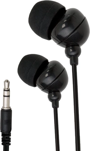 Čierne slúchadlá do uší s 3,5 mm jackom