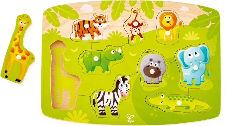 Puzzle na doske džungľa