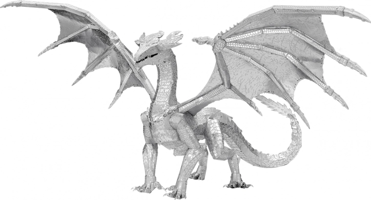 METAL EARTH 3D puzzle Premium Series: Oceľový drak