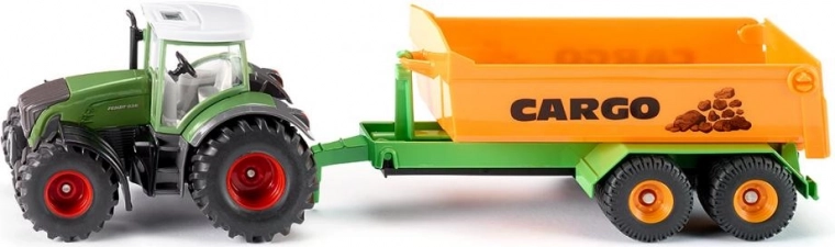 Siku traktor Fendt 936 s hákovým podvozkom a vyklápacou korbou 1:50