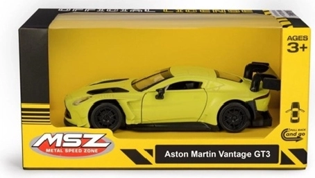 MSZ model Aston Martin Vantage so svetlom a zvukom, žltý
