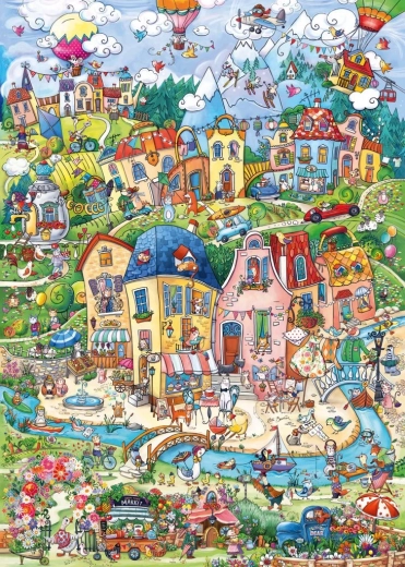 puzzle heye happy town: dobré ráno! 1000 dielikov