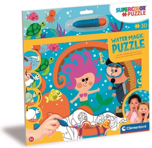 Puzzle s maľovaním vodou Hlbiny mora 30 dielikov