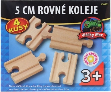 Vláčky Max rovné spojovacie koľaje 5 cm – 4 ks