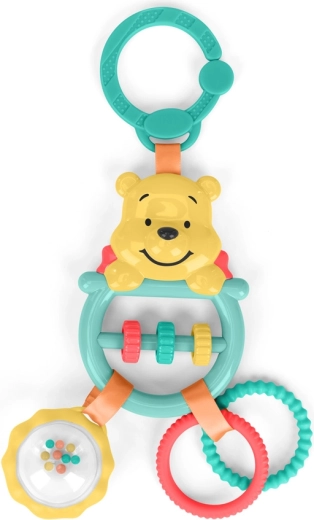 Bright Starts hrkálka a hryzátko na C-krúžku Winnie the Pooh Busy Bear