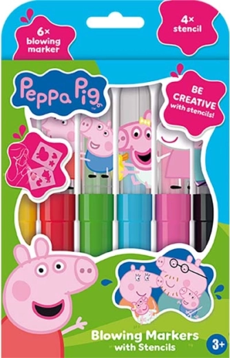 Fúkacie fixky Prasiatko Peppa so šablónami