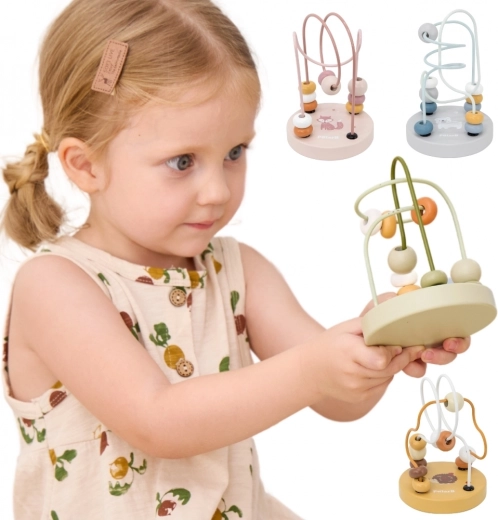 drevené korálkové bludisko POLARB na rozvoj jemnej motoriky