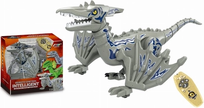 Diaľkovo ovládaný dinosaurus s krídlami sivý