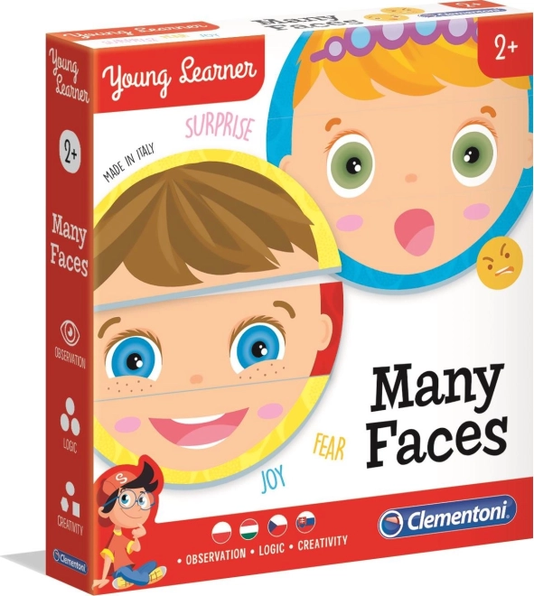 Clementoni Young Learner Mnoho tvárí puzzle 6×3 dieliky