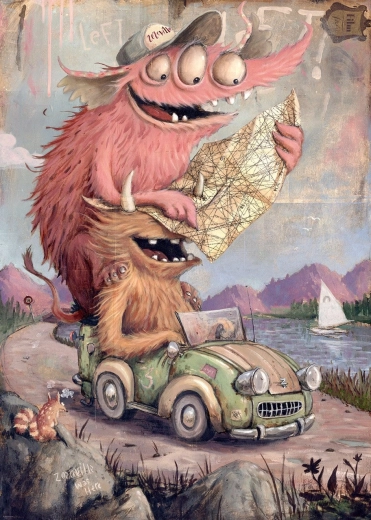 Puzzle 2000 dielikov Heye Zozoville: výlet
