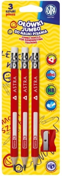 Astra Jumbo ceruzka na nácvik písania pre deti 3 ks