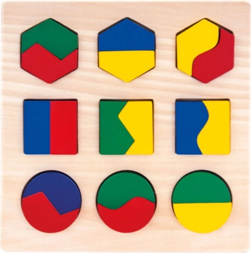 Bino drevené puzzle geometrické tvary