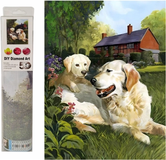 Diamantová mozaika – labradory