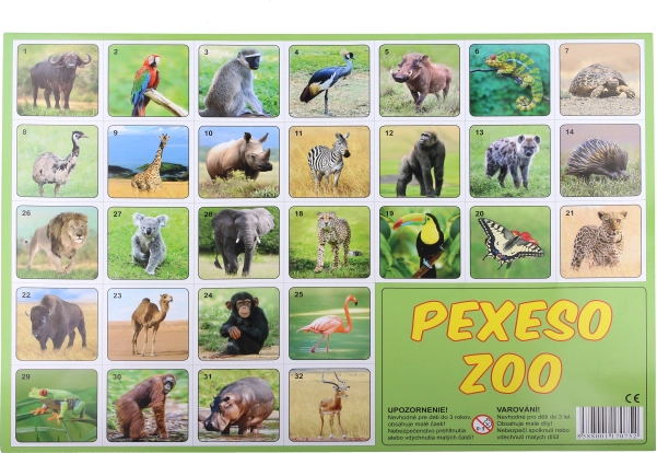 Pexeso ZOO Fotografie Zvierať