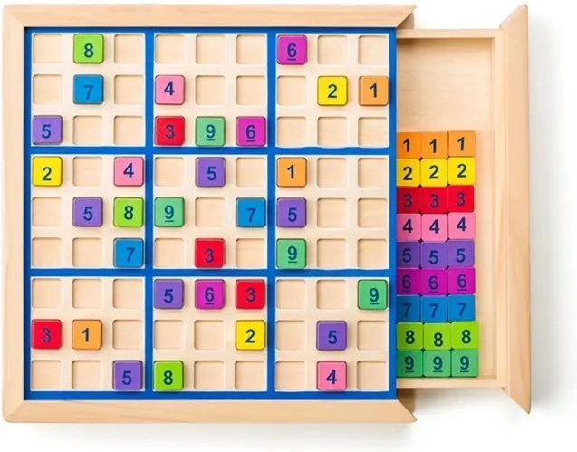 Drevená sudoku doska